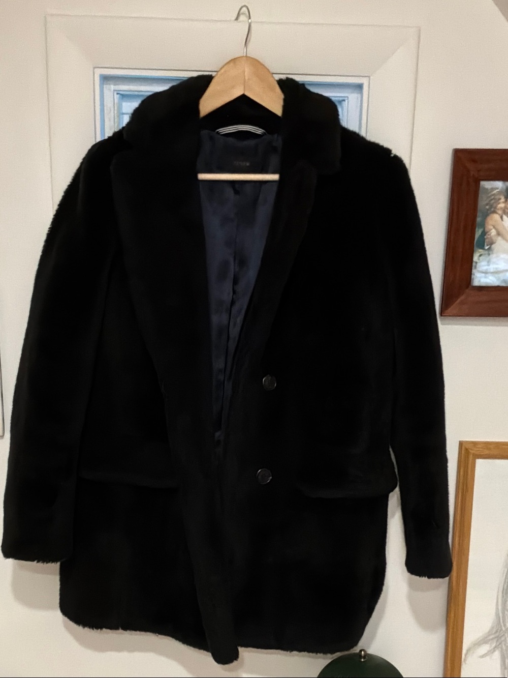 Women’s Black Faux Fur Coat - Classic Winter Jacket